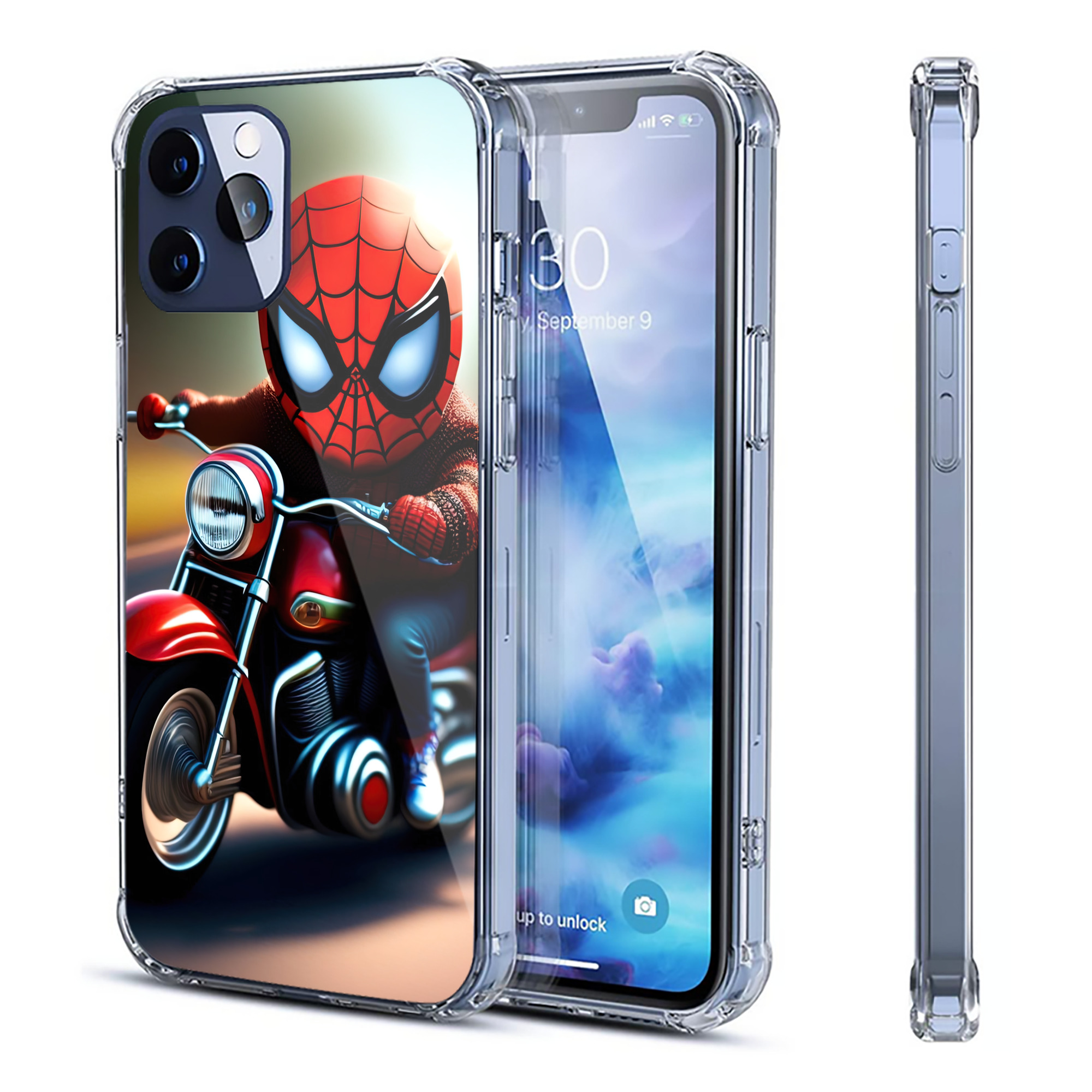 （画像用） Spider Man スパイダーマン 【iPhone 12シリーズ対応】透明スマホケース（クリアソフトケース）